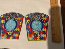 Police Massasoit Massachusetts Community College collectors patch set 2 pieces . picture