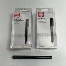 TRU RED (2 PACK, 12 EACH) Ultra Fine Tip Permanent Markers Black TR54534 picture