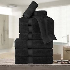 800 GSM Egyptian Cotton Pile Plush Heavyweight Absorbent Soft 9-Piece Towel Set picture