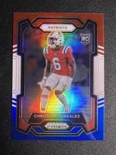 2023 panini Prizm - Christian Gonzales - Red White & Blue Prizm RC picture