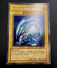 Yu-Gi-Oh Blue-Eyes White Dragon SDK-001 Ultra Rare Vintage Near Mint picture