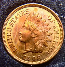 1908-Ultra High MS+++ / NEAR PERFECT INDIAN WITH 4 DEEP CUT DIAMONDS / EYE-CANDY picture