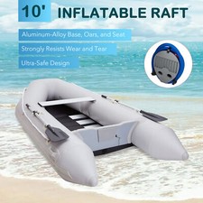 7.5/10ft Inflatable Boat w/pump Raft Fishing Dinghy Tender Pontoon Heavy Duty picture