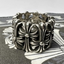 Chrome Hearts 925 Silver Cemetery Cross Ring Size 10 picture