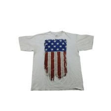 Mens Made in the USA Brand Patriotic T Shirt American Flag Graphic Size M 38/40 picture