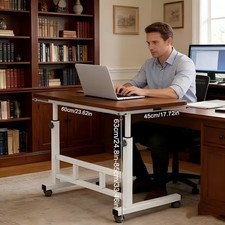 1tier Computer Desk with Universal Wheels, for Home Office, Sofa, Small Space Us picture