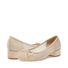 Steve Madden Women's Cherish Pump Tan Mesh Size 6 picture