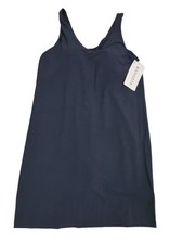 Athleta Transcend Dress Women's L Navy Blue Sleeveless Tall Vitafree NWT $115 picture