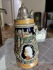 Vintage KING Salzburg Mozart Stein Edition A4889 97% Pewter COA Oktoberfest picture