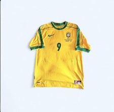  1998 Nike Reissue Ronaldo #9 Brazil Soccer Jersey Size XL World Cup picture