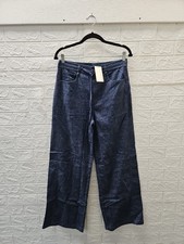 New Evereve Joelle Stretch Linen Wide Leg Pant Stargazer Sz M picture