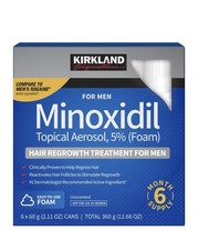 Kirkland Signature 5% Minoxidil Foam Unscented for Men 6 Pack 12.66 oz picture