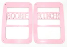 Jeep Boobie Bouncer / Tail light covers  fit 07-18 Wrangler / JK / Pink picture