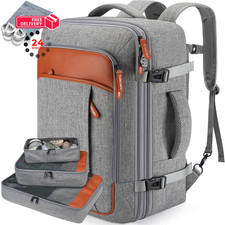 Lumesner 40L Expandable Travel Backpack, Carry On Backpack 20 inches, Grey picture