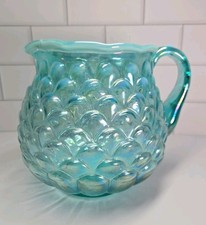 Vtg Fenton Persian Pearl Opalescent Jacqueline Pitcher 8 Family Signatures 6
