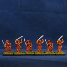 6 Painted Shiba House Guard, Phoenix Clan Wars AEG (1998), 28mm Metal Miniatures picture