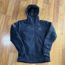 Arc'teryx Atom Windbreaker Jacket Mens Small Blue Hooded Full Zip Hiking Summit picture