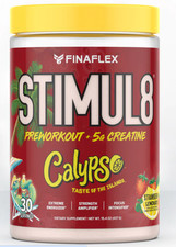 FINAFLEX STIMUL8 Preworkout Calypso Strawberry Lemonade 30 servings 5g creatine picture