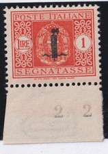 1944 ITALIAN SOCIAL REPUBLIC TAX MARKER 1 L. MNH CERT. picture