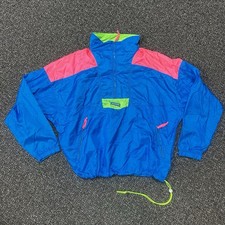 Columbia Jacket Quarter Zip Up Gore Tex Blue Xl Collared Vintage 1990s Parka picture