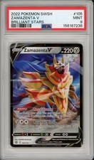 2022 Pokemon SWSH Brilliant Stars Zamazenta V #105 PSA 9 picture