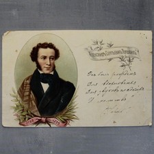 Alexander PUSHKIN Great Russian writer poet RARE Tsarist Russia postcard 1899🪶 picture