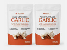 Pack of 2 Resilia Odorless Aged Garlic Extract 600mg 60 Softgels New Sealed picture
