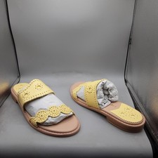 Jack Rogers Caroline Flat Sandals Women's 10M Butter Leather  picture