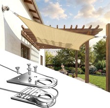 Colourtree Super Ring Sun Shade Sail Canopy Rectangle Square Outdoor Custom Size picture
