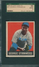 1948-49 Leaf Gum Co. #95 George Stirnweiss SGC 30 GOOD 2 *4250 picture