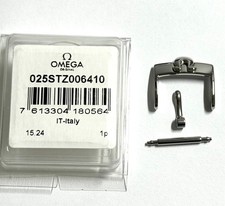 ORIGINAL OMEGA 16mm POLISHED Silver CLASP STZ006410 For 16mm Strap at Buckle End picture