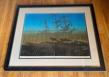 RARE Authenticated 1958 Elton Bennett Print ‘Home is The Sailor’ Signed Framed picture