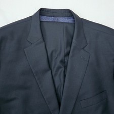 Mens 54R Peter Millar Suit 2pc Navy Wool Canada Union Made Jacket Pants 46Wx29L picture