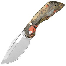 Artisan Cutlery Mousebird 1889G N690 Aluminum Stone Wash Folding Pocket Knife picture