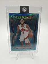 2023 Panini Obsidian FOTL Electric Etch Blue Flood 16/16 Immanuel Quickley #4 picture