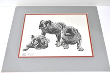 Vintage 1986 Georgia Bulldogs UGA Art Print Signed RJM Limited Edition 43/300 picture