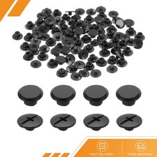50 Set M5 x 4mm Chicago Screw Metal Stud Screw Rivets for Leather Black picture