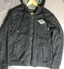 O'Neill Sherpa Lined Full-Zip Hoodie Dark Gray Size L Excellent Condition Surf picture