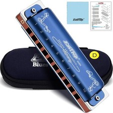 EASTTOP 008K Diatonic Blues Harmonica Key of C Blues Harp Mouth Organ 10Hole US picture