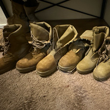 Belleville Men's Tan Tactical Boots US 9 Wide Solid Made in USA picture