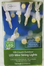 Mainstays WARM, WHITE Light WHITE Wire 100 Count Outdoor Mini LED 21' Christmas picture