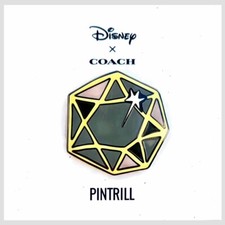 ⚡RARE⚡ DISNEY x COACH Diamond & Wand Disney Pin *BRAND NEW* 2018 Ltd. Ed. 💎🪄 picture