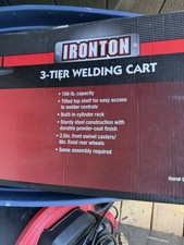 Ironton 3-Tier Welding Cart, Steel Construction, Built-In Cylinder Rack picture