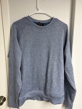 Lululemon Men's Light Blue Waffle Knit Crewneck Sweatshirt picture