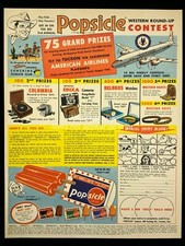 1956 Popsicle Western Round-Up Contest Red Sicle Balls Print Ad 683A picture