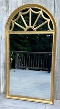 Vintage LaBarge Italian Giltwood Arched Palladian Window 52” Wall Mirror 60s picture