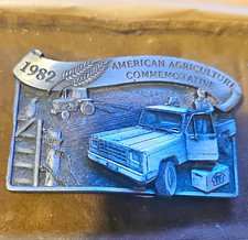 vintage 1982 American Agriculture Commemorative belt buckle Limited Edition picture