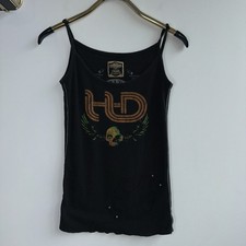 Vtg y2K Harley Davidson women medium tank top Trunk Ltd Skull Graphic grunge HD picture