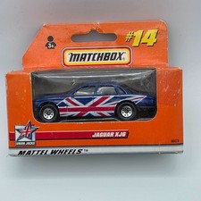 Matchbox 1999 orange boxes MB 14 Jaguar XJ6 color is blue with Union Jack graphi picture