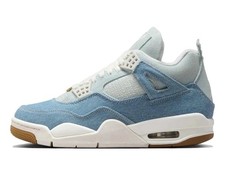 Size 9.5 - Nike Women's Air Jordan 4 Retro TEX 'Worn Blue Denim' IB6716-100 picture